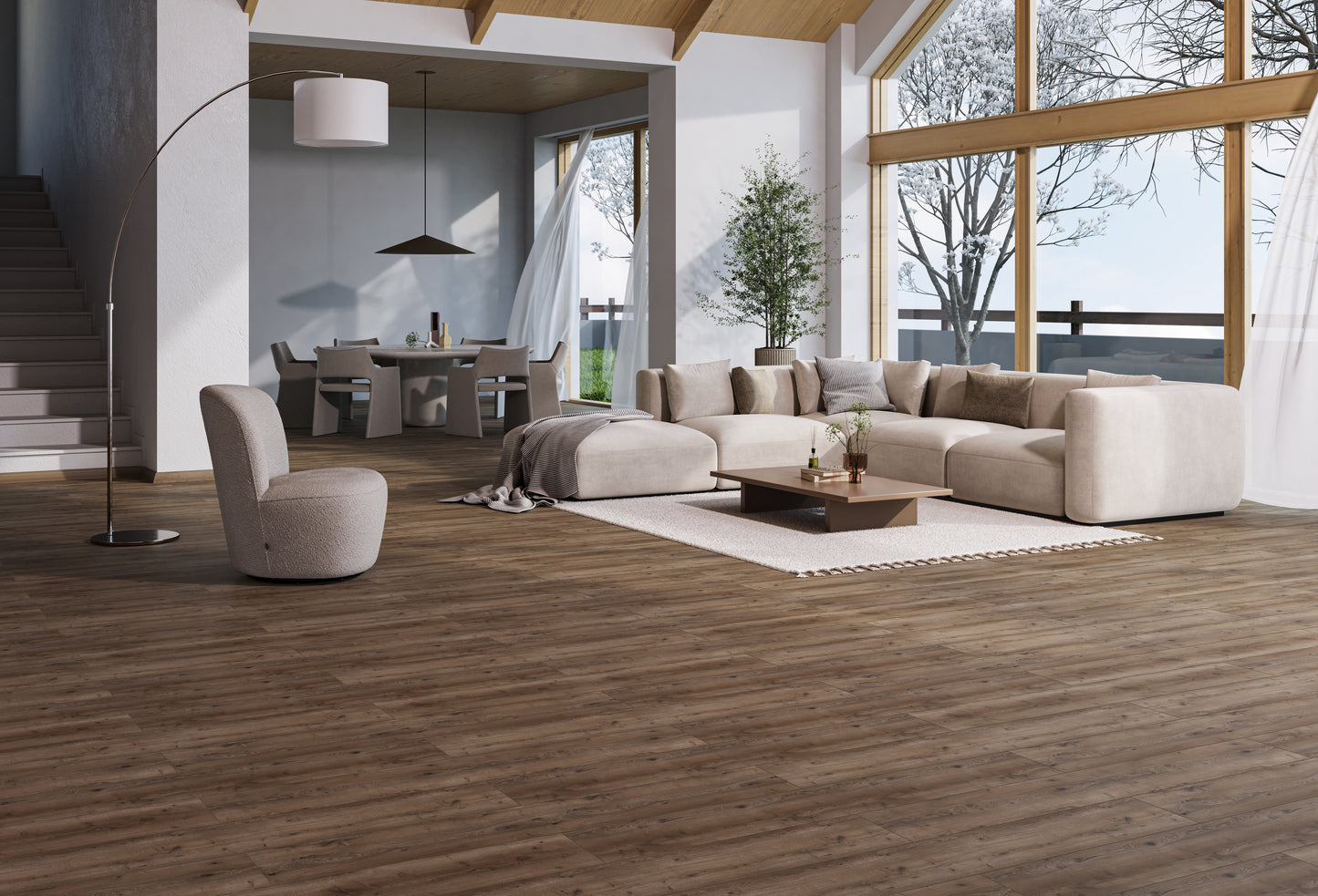 Водоустойчив ламинат FLOORPAN FN038 (Smoke Brown) AC4/32 10mm