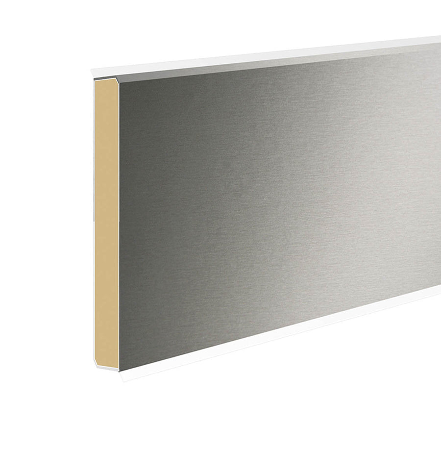 Перваз HDF Cubu Флекс Лайф Неръжд. стомана 80x13, 2.50м