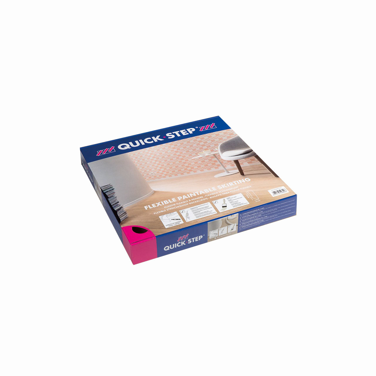 Еластичен перваз Quickstep Бял 40x14мм QSFLEXSKR 7.00м