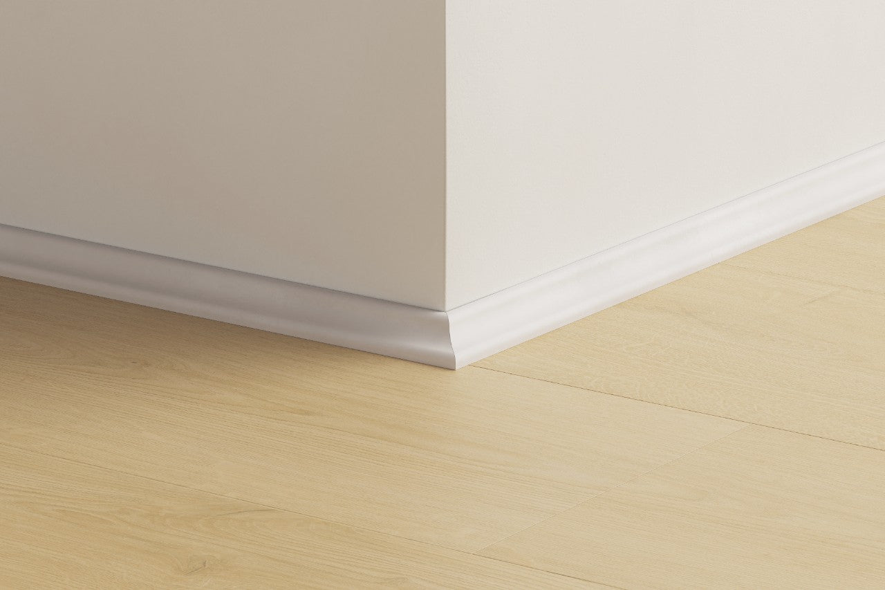 Перваз MDF Quickstep Бял за боядисване 17мм, 2.40м