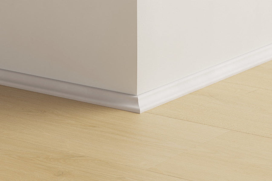 Перваз MDF Quickstep Бял за боядисване 17мм, 2.40м