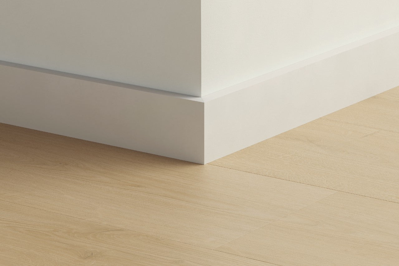 Перваз MDF Quickstep Бял за боядисване 58мм, 2.40м