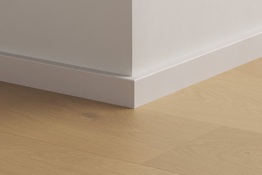 Перваз MDF Quickstep Бял за боядисване 40мм, 2.40м