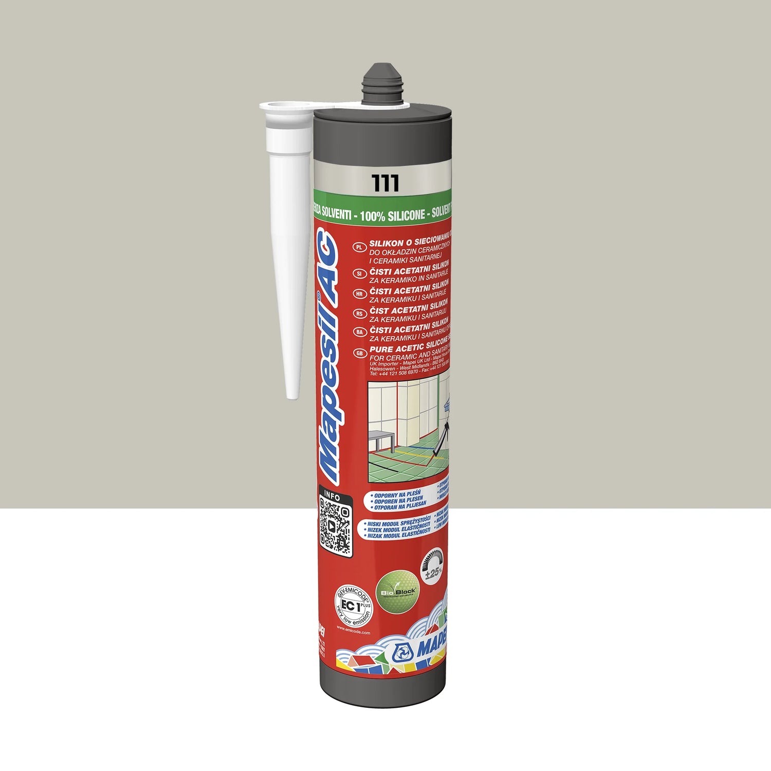 AC уплътнител Mapei Mapesil 111 Сребро 310мл.