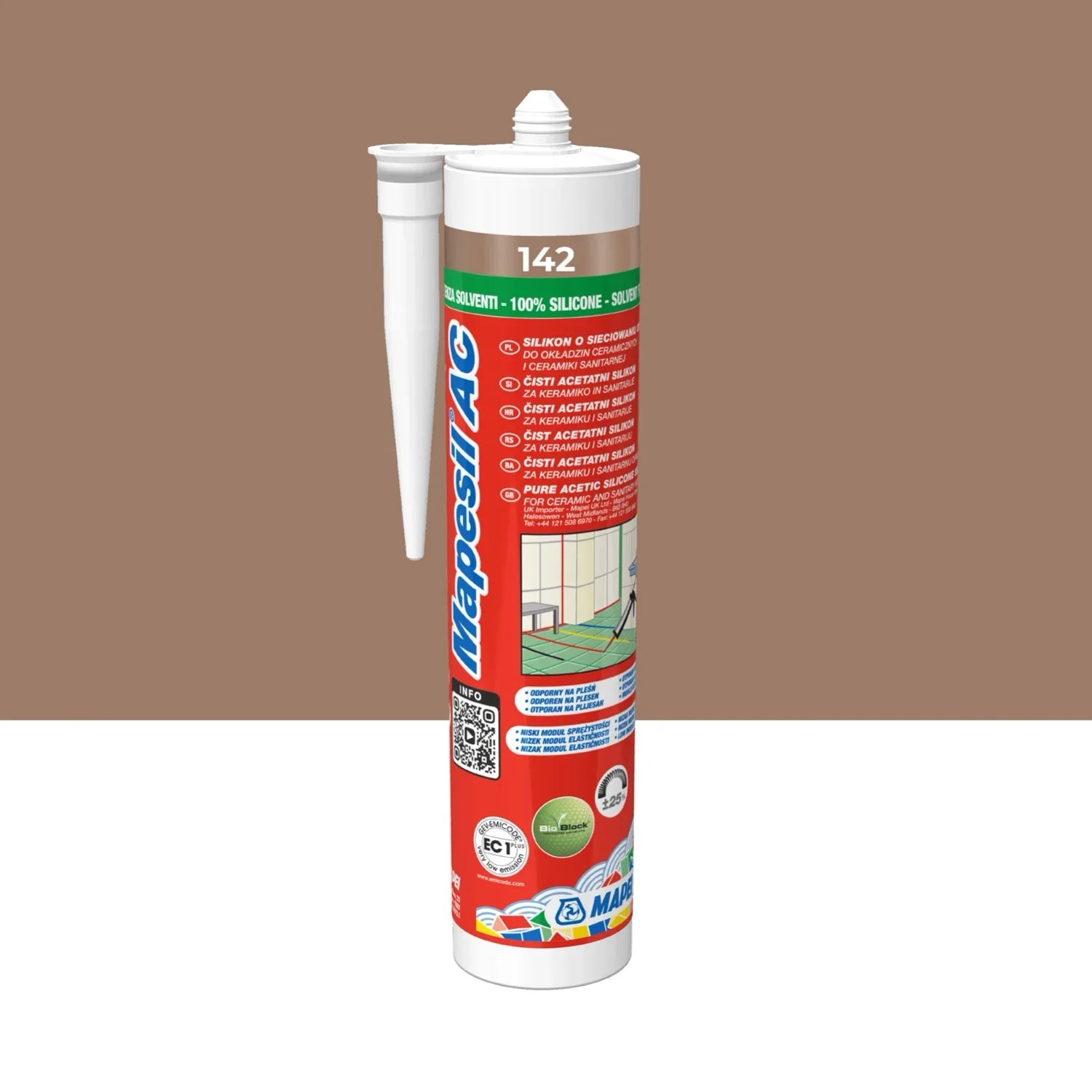AC уплътнител Mapei Mapesil 142 Кафяв 310мл.