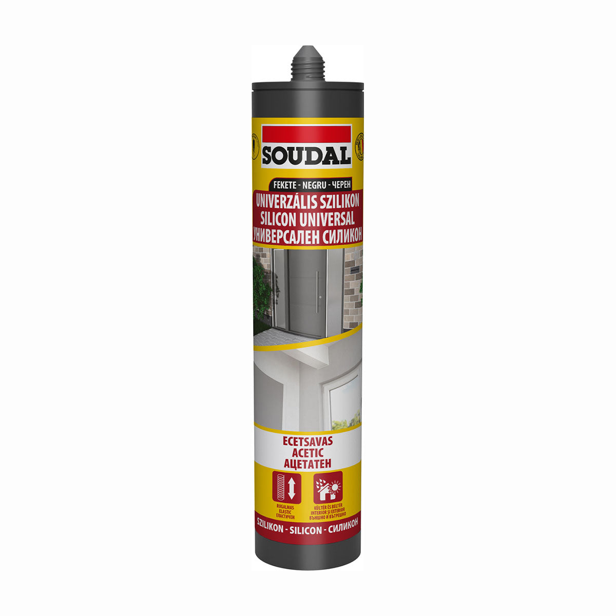 Универсален силиконов уплътнител Soudal Черен 280мл
