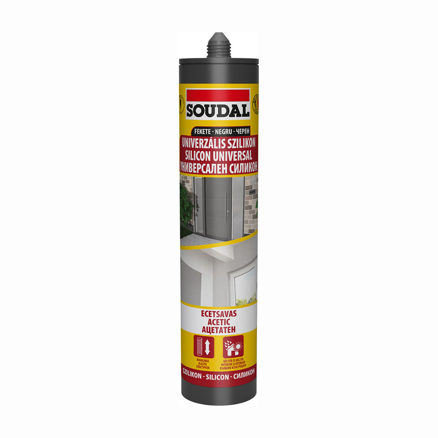 Универсален силиконов уплътнител Soudal Черен 280мл