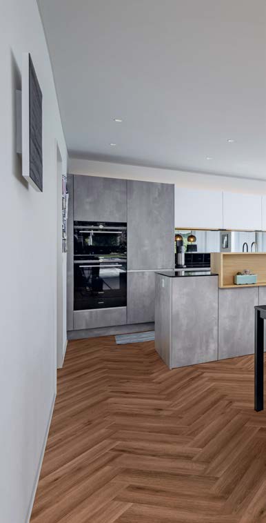 Ламиниран паркет KronoSwiss Grand Selection Herringbone №D80871 Дъб Клай 14мм / 33 клас 4V
